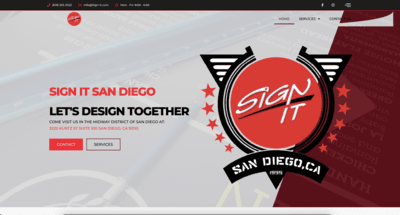 Web Design website thumbnail for Sign It Printers San Diego California