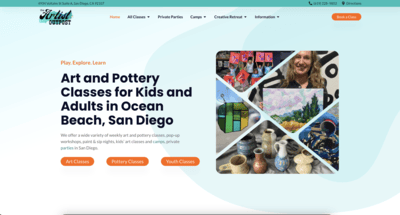 Web Design website thumbnail for The Artist Outpost San Diego California