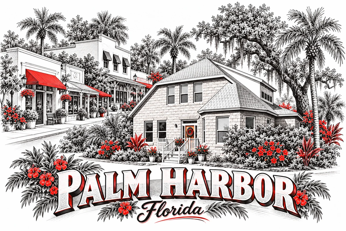 Palm Harbor web design illustration
