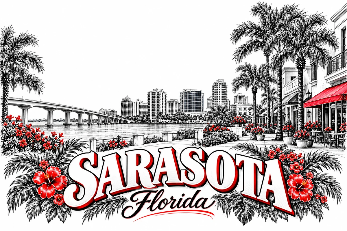 Sarasota website design illustration